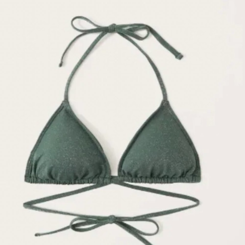 Abercrombie  Criss-Cross Halter Triangle Bikini Top